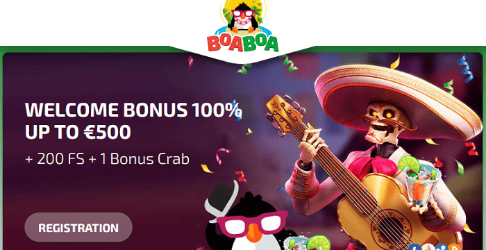 pelaa BoaBoa Casino rekisteröitymisbonus banneri