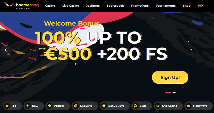boomerang bet casino