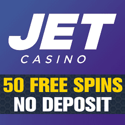 Join Jet Casino and get 50 free spins without deposit! 